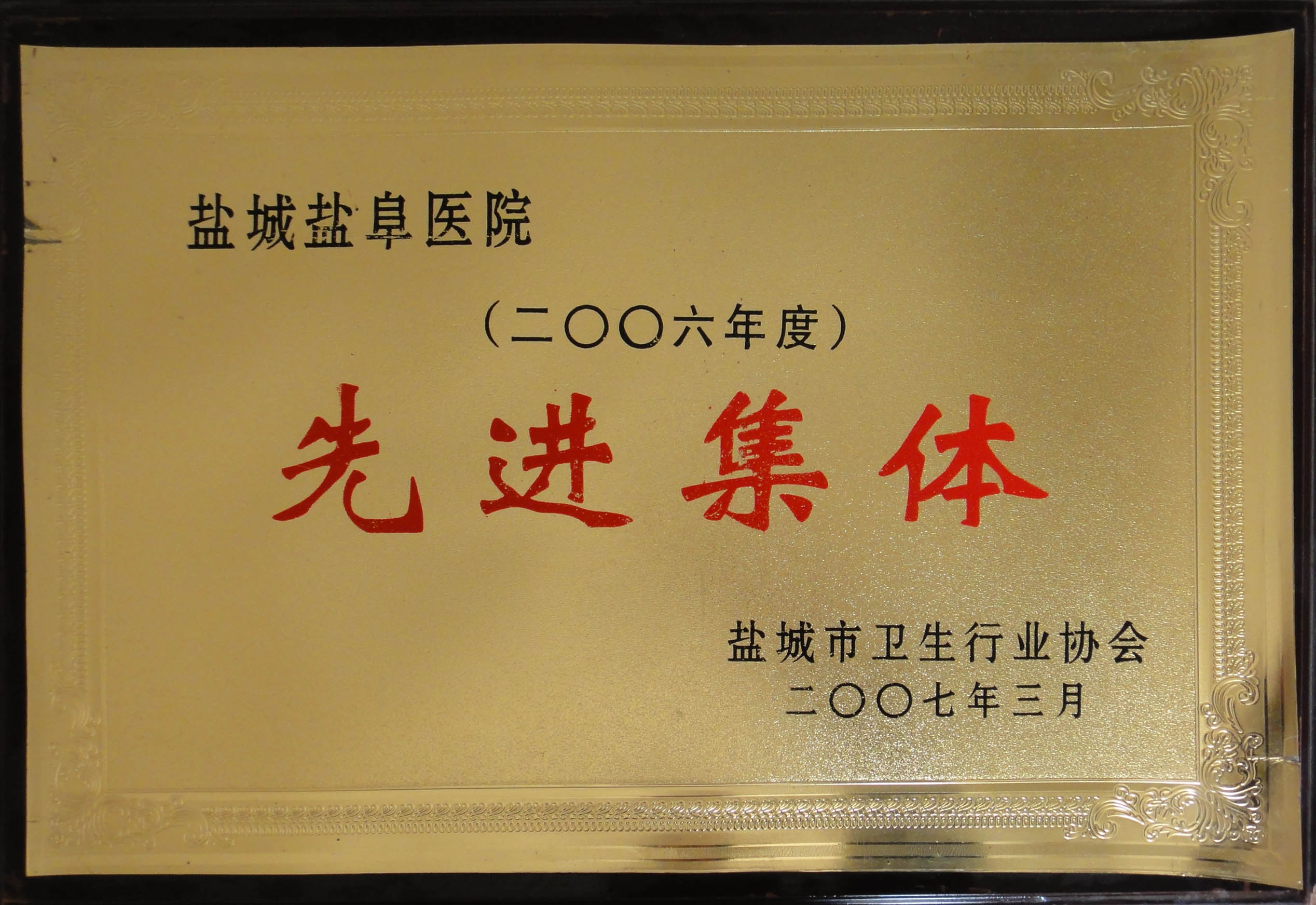 2006年度鹽城市衛(wèi)生行業(yè)先進集體